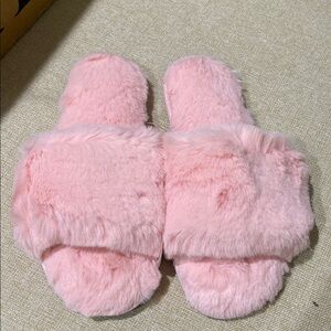 Cozy Pink Furry Slippers